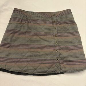 Horny Toad Earthy Striped Mini Skirt